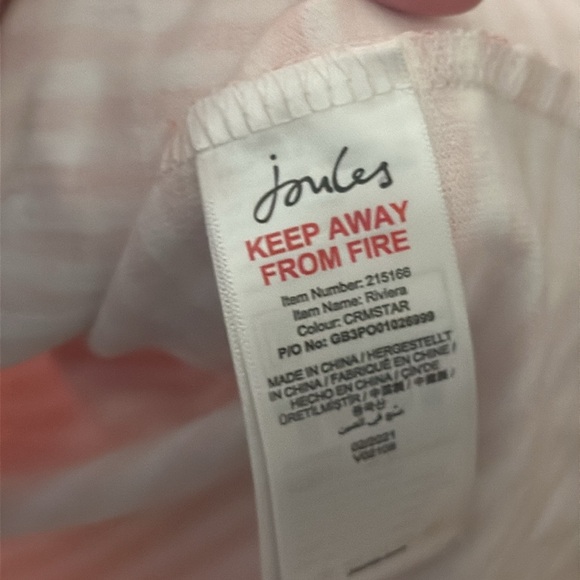 Joules Striped‎ Star Embroidered Dress Size 10 - Picture 4 of 6